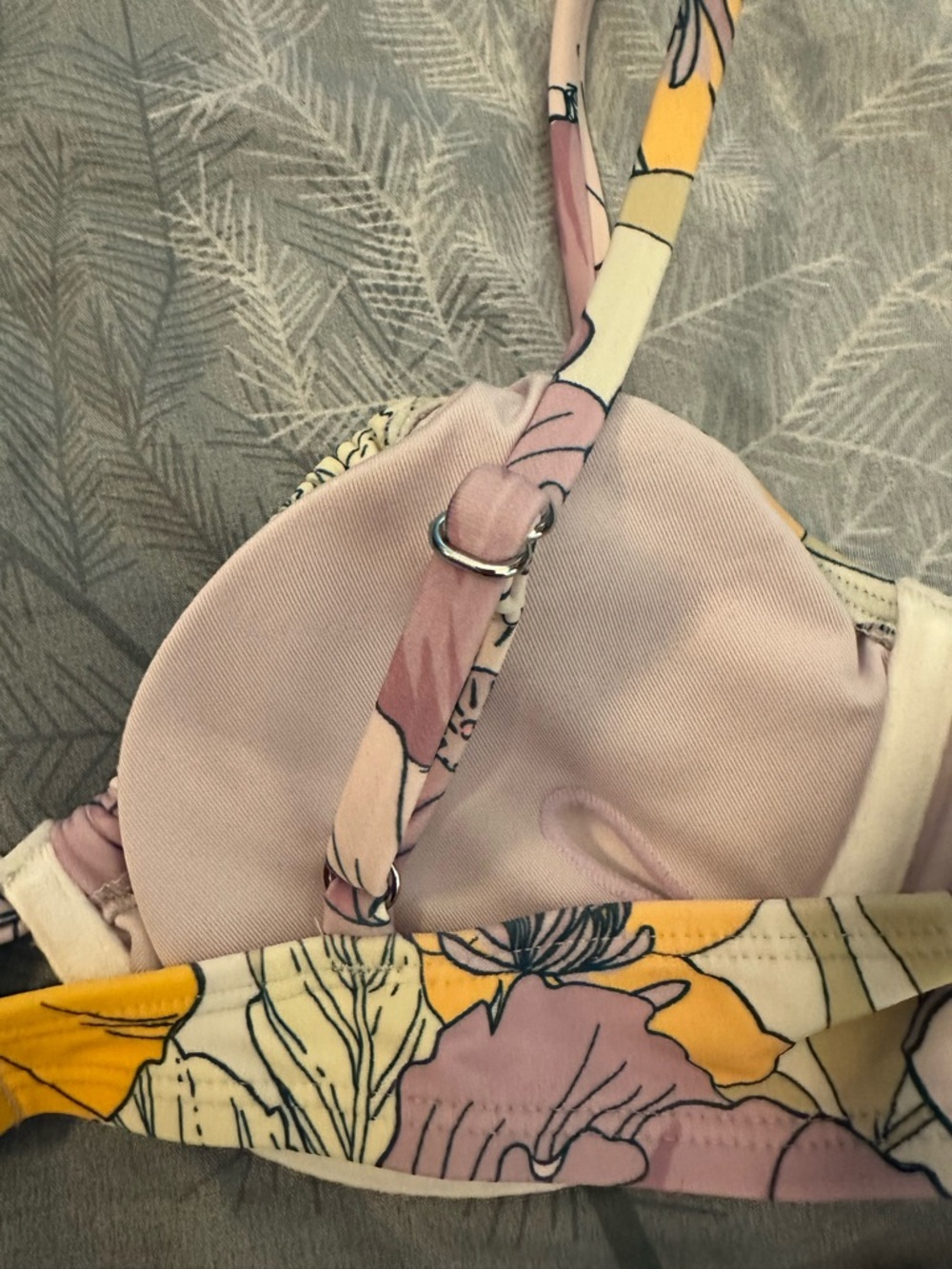 NWTS Cupshe Lavender Floral Underwire Bikini with Yellow Accents Sz S - Picture 7 of 7
